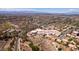 The drone captures the street 2587 Grizzly Park Ct with a nice view of the neighborhood at 2587 Grizzly Park Ct, Henderson, NV 89052