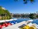 Colorful pedal boats docked on the lake, providing recreational opportunities for residents in a picturesque setting at 2736 Huber Heights Dr, Las Vegas, NV 89128
