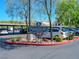 Charming Restaurant Row sign in the Desert Shores community, offering valet parking and a flower shop at 2736 Huber Heights Dr, Las Vegas, NV 89128