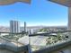 Enjoy panoramic views from this balcony with glass railings overlooking the city and mountains at 2777 Paradise Rd # 2701, Las Vegas, NV 89109