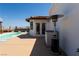 Pool house with French doors located next to the pool at 2822 La Palma Dr, Laughlin, NV 89029