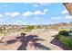 Backyard featuring desert landscaping and a view of the mountains in the distance at 2868 Foxtail Creek Ave, Henderson, NV 89052