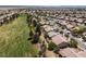 A high, aerial view of the neighborhood, near the golf course at 3312 Lapwing Dr, North Las Vegas, NV 89084