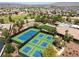 Aerial view of the community tennis and pickleball courts with landscaping at 3312 Lapwing Dr, North Las Vegas, NV 89084
