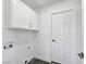 Bright laundry room with white cabinets and ample space for appliances at 3326 Mount Charleston Dr, Pahrump, NV 89048