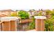 Balcony view showcases well-maintained homes across the street at 3619 Hat Rock Ct, Las Vegas, NV 89129