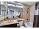 Bathroom vanity with a combination shower and tub at 3712 Rocklin Peak Ave, North Las Vegas, NV 89081