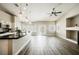 Modern kitchen featuring stainless steel appliances, granite countertops, and breakfast bar at 3882 Genoa Dr, Las Vegas, NV 89141