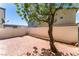 Paver patio with privacy fence, brick border, and mature tree in backyard at 4321 Stockbridge St, Las Vegas, NV 89115