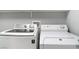 Modern laundry room with a Samsung washing machine and a white dryer unit at 4321 Stockbridge St, Las Vegas, NV 89115
