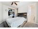 Bedroom featuring a spacious closet and modern ceiling fan at 5684 Benevento Ct, Las Vegas, NV 89141