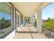 Covered balcony with seating and great views at 6315 Bellisima St, Las Vegas, NV 89118