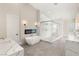 This luxurious bathroom offers a soaking tub and glass enclosed shower at 6315 Bellisima St, Las Vegas, NV 89118