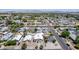 Aerial view of a residential neighborhood with single Gathering homes and streets at 663 D Ave, Boulder City, NV 89005