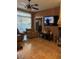 Comfortable living room with tile flooring, ceiling fan, and a cozy place to relax and unwind at 7400 W Flamingo Rd # 1090, Las Vegas, NV 89147