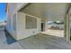 Covered patio features access to the home's interior with a sliding glass door at 8040 Tailwind Ave, Las Vegas, NV 89131