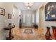 Inviting entryway with decorative tile and neutral tones leading into a bright, welcoming home at 8125 Soledad Canyon St, Las Vegas, NV 89131
