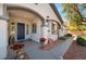 Charming front porch with flower pots and well-maintained desert landscaping at 8125 Soledad Canyon St, Las Vegas, NV 89131