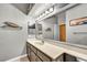 Bathroom featuring a vanity, sink, mirror, and decor at 819 Arrowhead Trl, Henderson, NV 89002