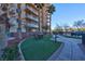Lush green space with manicured landscaping and seating provides a tranquil outdoor retreat with a view at 8255 One Las Vegas Blvd # 504, Las Vegas, NV 89123