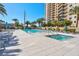 Inviting pool and hot tub area with lounge chairs and lush landscaping offers a perfect spot for relaxation at 8255 One Las Vegas Blvd # 504, Las Vegas, NV 89123