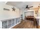 Bright, open space with storage and hardwood floors, adjacent to dining room at 100 Walker Way, Boulder City, NV 89005