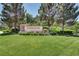 The community's Anthem Center sign surrounded by lush green landscaping at 2244 Shadow Canyon Dr, Henderson, NV 89044
