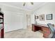 Cozy office space featuring a desk, closet, and tile flooring perfect for a home workspace at 2244 Shadow Canyon Dr, Henderson, NV 89044