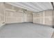 This attached garage features concrete floors and unfinished drywall at 2536 Vandra St, Las Vegas, NV 89138