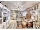 Well-lit bonus room perfect for crafting or a home office with custom built-ins and ample decor at 364 Clark Dr, Henderson, NV 89074