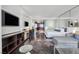 Modern studio suite featuring a Queen bed, work space, and entertainment area at 4381 W Flamingo Rd # 3710, Las Vegas, NV 89103