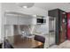 Contemporary kitchen with stainless steel cabinets, and modern appliances and design at 4381 W Flamingo Rd # 3710, Las Vegas, NV 89103