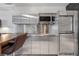 Contemporary kitchen with stainless steel cabinets, and modern appliances and design at 4381 W Flamingo Rd # 3710, Las Vegas, NV 89103