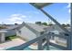 View of backyard pool and synthetic grass area from lifeguard tower at 6181 Cedarwood Ave, Las Vegas, NV 89103