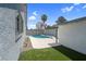 Backyard pool with diving board and lifeguard tower at 6181 Cedarwood Ave, Las Vegas, NV 89103