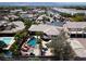 Aerial view showcasing lush backyard oasis, large pool, and outdoor kitchen area at 6224 Red Pine Ct, Las Vegas, NV 89130