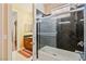 View into the bathroom with a glass-enclosed shower at 6224 Red Pine Ct, Las Vegas, NV 89130
