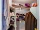Walk-in closet with shelving, hanging rods, and ample storage space at 6259 Santander Ave, Las Vegas, NV 89103