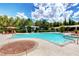 Community pool area with lounge chairs and pergola at 729 Sir James Bridge Way, Las Vegas, NV 89145