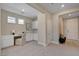 Office space features built-in desk and cabinetry, neutral tones, and natural light at 9903 Spinel Pl, Las Vegas, NV 89143