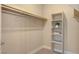 This walk-in closet has shelving and a place to hang your clothes at 9903 Spinel Pl, Las Vegas, NV 89143
