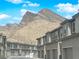 Modern townhomes in front of a beautiful desert mountain range at 11407 Ethereal Landing Ave, Las Vegas, NV 89138
