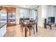 Dining area next to the kitchen features tile floors and backyard access at 12536 Blissful Sky St, Las Vegas, NV 89138