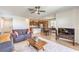 Open concept living space featuring tile floors and seamless kitchen access at 12536 Blissful Sky St, Las Vegas, NV 89138
