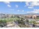 High-rise view showcasing a golf course, hotels, and the vibrant city landscape at 135 E Harmon Ave # 1102, Las Vegas, NV 89109
