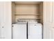 Convenient laundry closet featuring a washer and dryer at 2407 Belt Buckley Dr, Henderson, NV 89002
