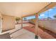 Covered patio featuring string lights and views of the backyard at 2407 Belt Buckley Dr, Henderson, NV 89002