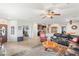 Inviting living room showcasing an open layout, hardwood floors, and stylish decor at 2720 Mickey Mantle Ct, Las Vegas, NV 89108