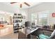 Bright office space with ample natural light and views of the living area at 2720 Mickey Mantle Ct, Las Vegas, NV 89108