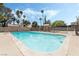 In-ground pool with steps and diving board, surrounded by mature trees and landscaping at 2809 Mason Ave, Las Vegas, NV 89102